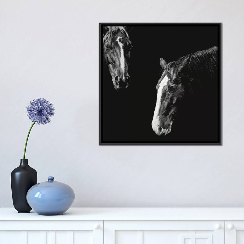 iCanvas "Cowboy Scratchboard III" by Julie T. Chapman Framed Canvas
